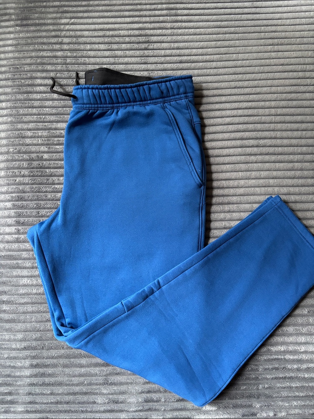 Men's Blue Slim Athletic Joggers with Drawstring Waist